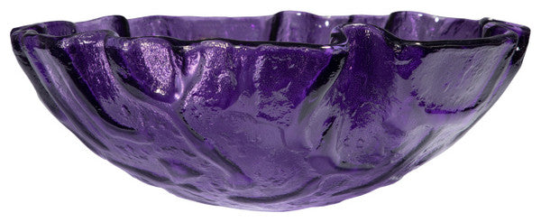 Eden Bath EB_GS20 Purple Free form Wave Glass Vessel Sink