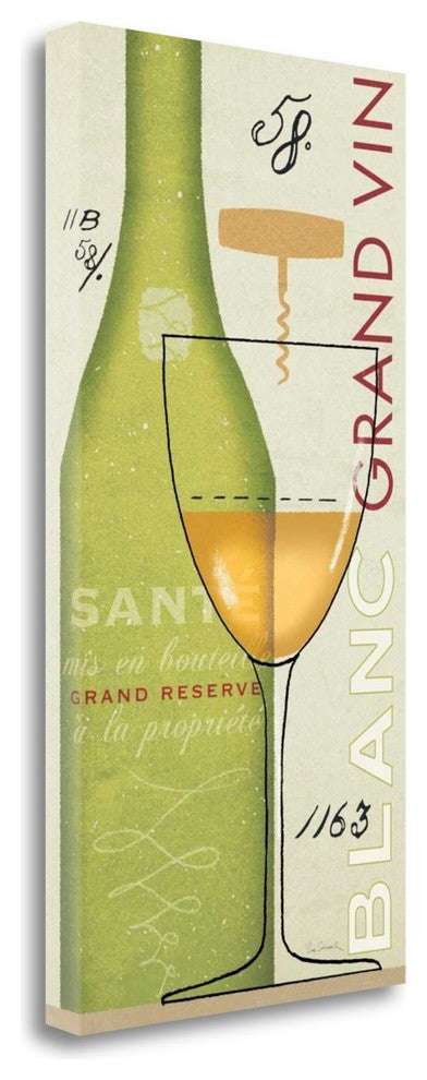 "Grand VIn Blanc" By Sue Schlabach, Giclee Print on Gallery Wrap Canvas