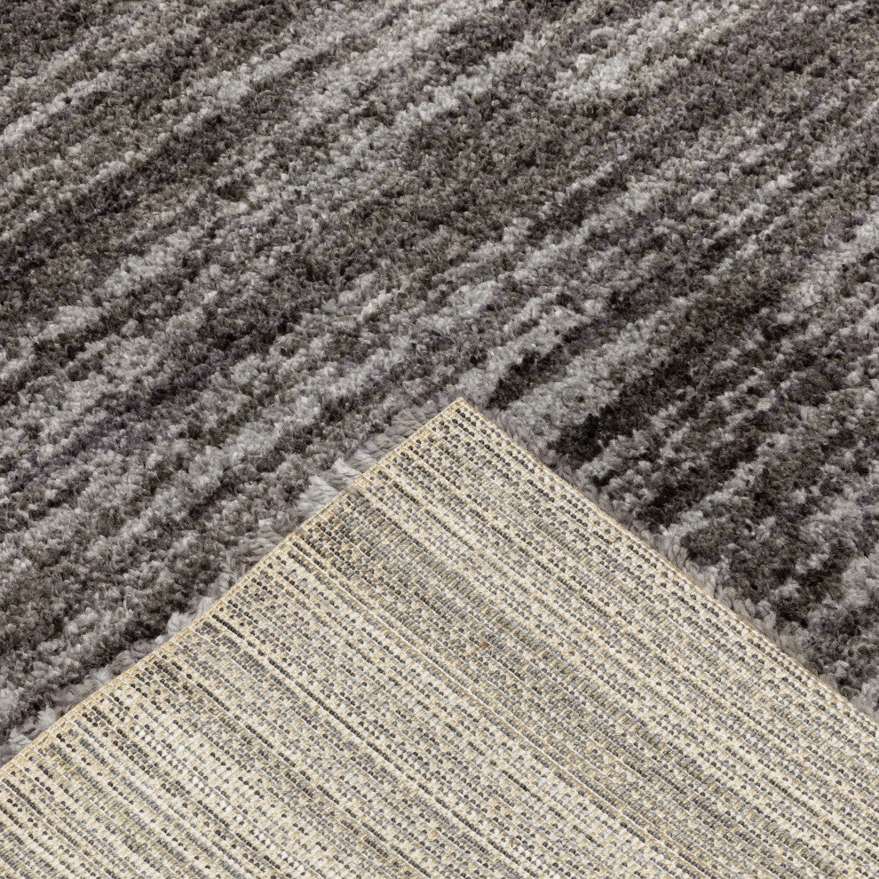 Ashton Distressed Solid Shag Area Rug, 9.10X12.10