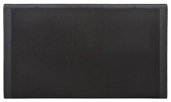 HomeRoots King Black Faux Leather Quilted Platform Bed