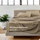 Bare Home 1800 Microfiber Sheet Set, Taupe, Split King