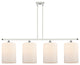 Innovations 516-4I-WPC-G111-L 4 Light Island Light, White, Polished Chrome