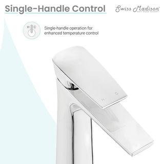 Monaco Single Hole Single-Handle High Arc Bathroom Faucet, Chrome