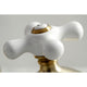 Kingston Brass Widespread Bathroom Faucet With Brass Pop-Up, Brushed Brass