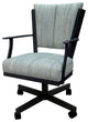Montana Swivel Metal Dining Caster Chair Reading Base, Watusi Aquatint, Black