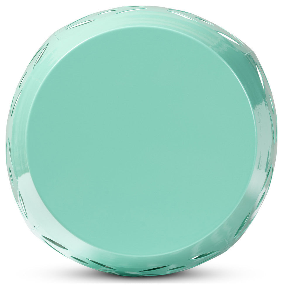 Hermelinda Contemporary Outdoor Side Table, Aqua
