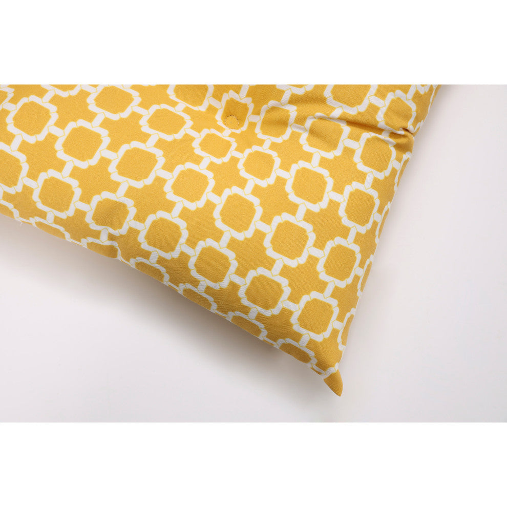 Hockley Wrought Iron Loveseat Cushion, Yellow