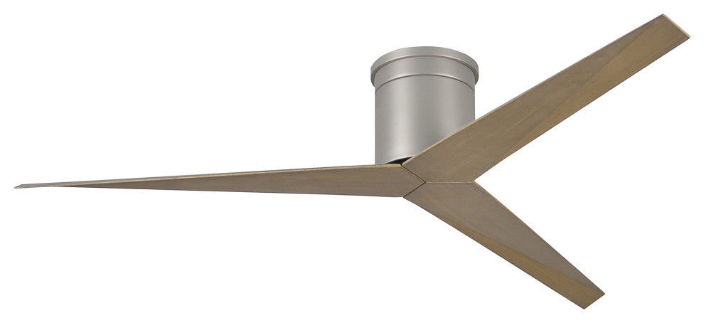 Eliza-H 3 Blade Hugger Paddle Ceiling Fan, Brushed Nickel, Gray Ash Blades