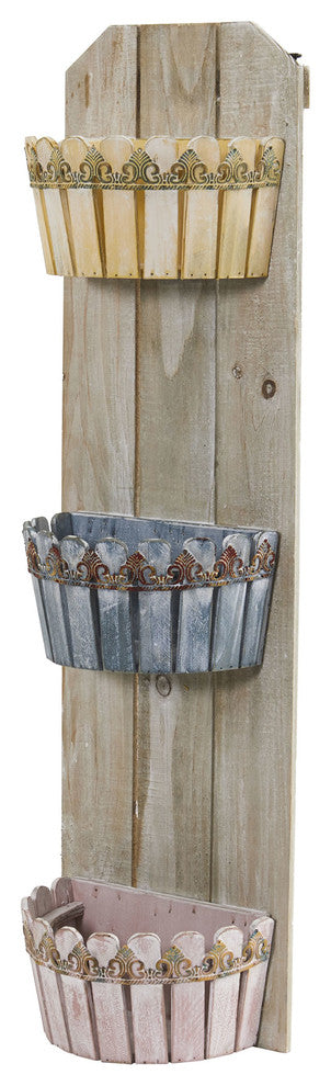Nearly Natural 35" Triple Wall Planter