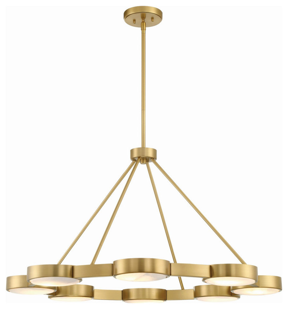 Orson 8-Light Chandelier, Modern Gold