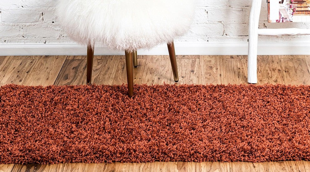 Solid/Striped Sybil 8'x10' Rectangle Pottery Area Rug