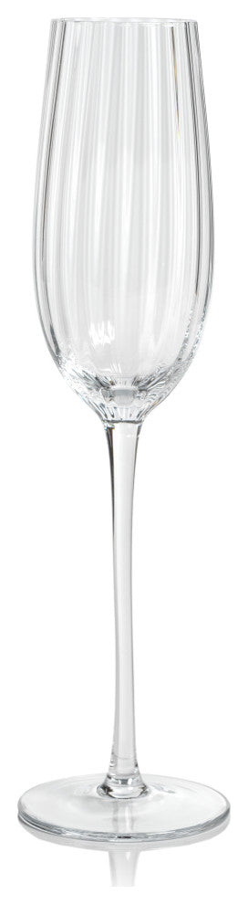 Malden Optic Champagne Flutes, Set of 4, Clear