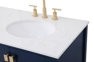 Blue 72" Double Sink Bathroom Vanity