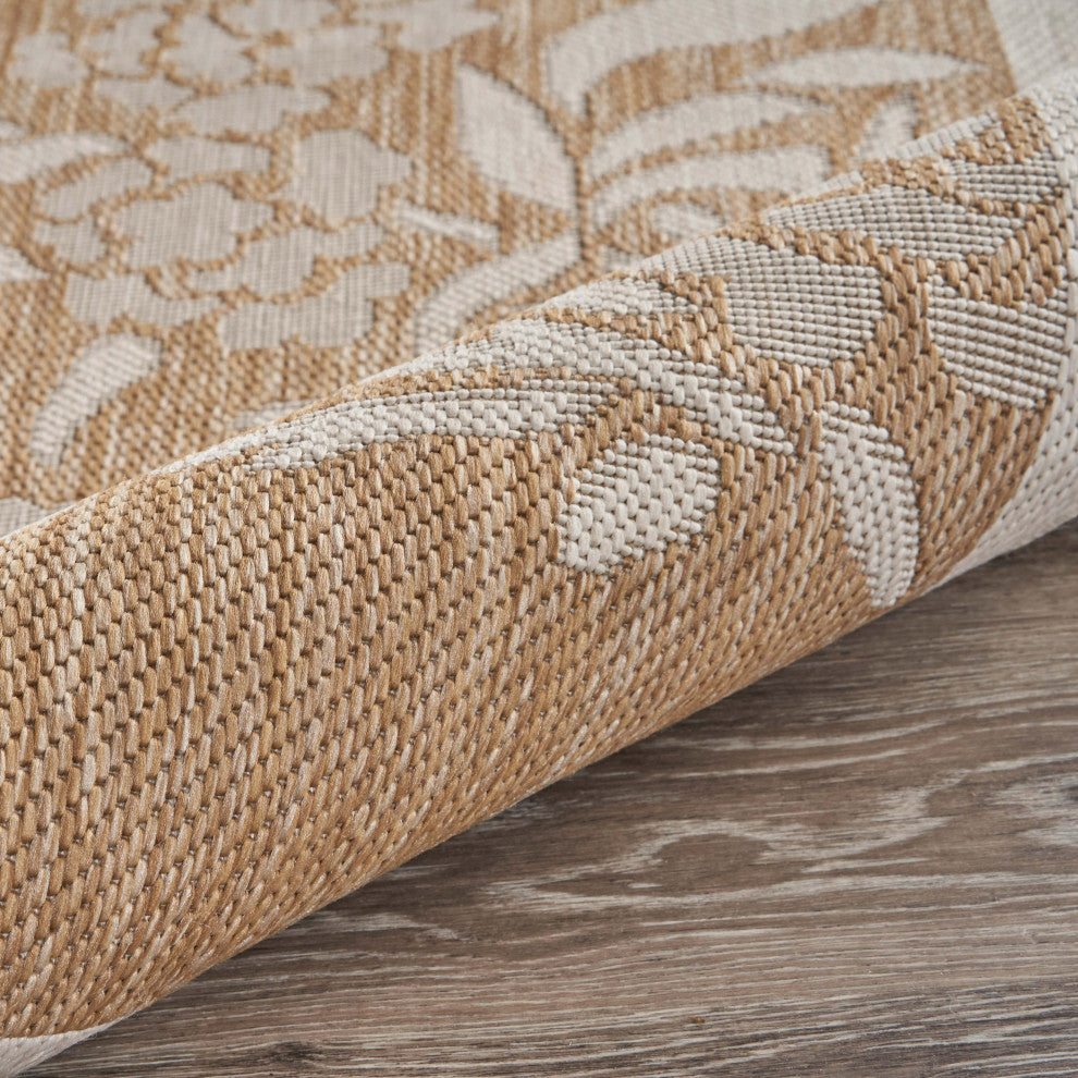 Natural Flamingo Indoor/Outdoor Rug, 7'9"x9'9"