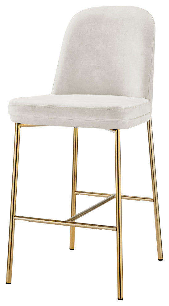 Keisha Counter Stool, Set of 2, Arcadia Cream, Velvet
