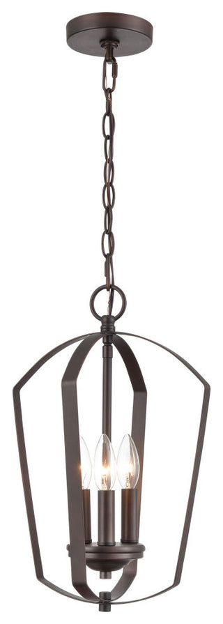 Ivey Lake Collection 3 Light 11" Rubbed Bronze Pendant
