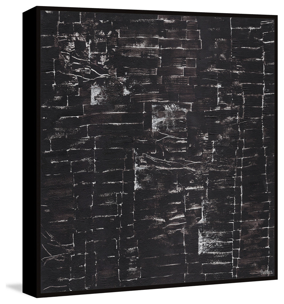 "Swift Reaction" Floater Framed Painting Print on Canvas, 24x24