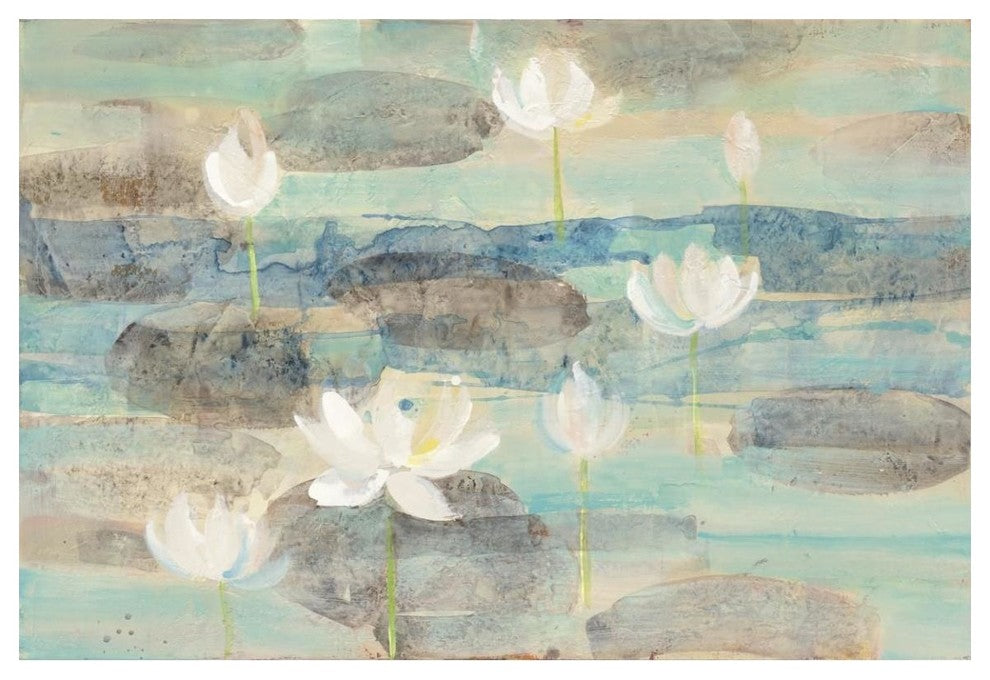 "Water Lilies" Digital Paper Print by Albena Hristova, 50"x34"