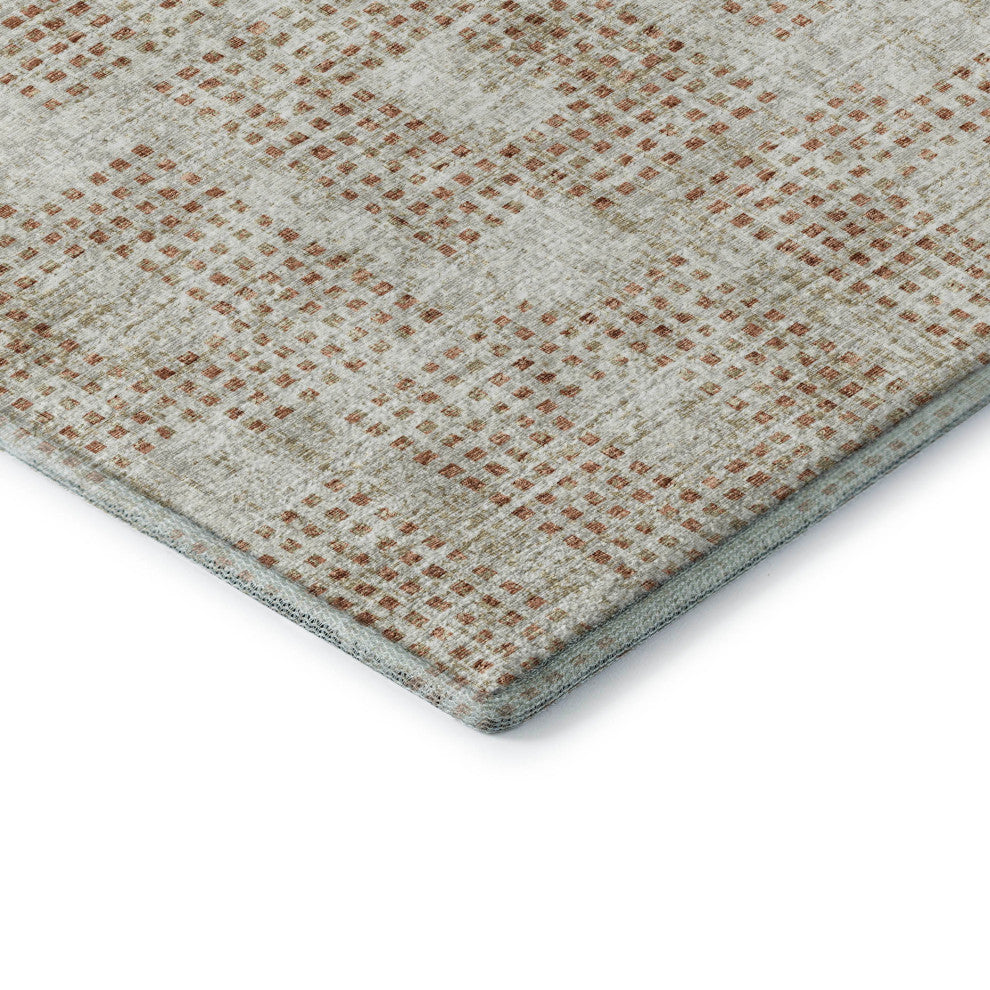 Premium Machine Washable Mayfield AMF33 Spice 8' x 8' Round Rug