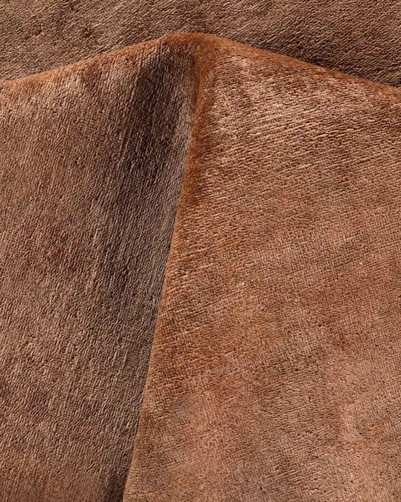 Overdyed, One-of-a-Kind Hand-Knotted Area Rug Gold, 8'0"x10'2"