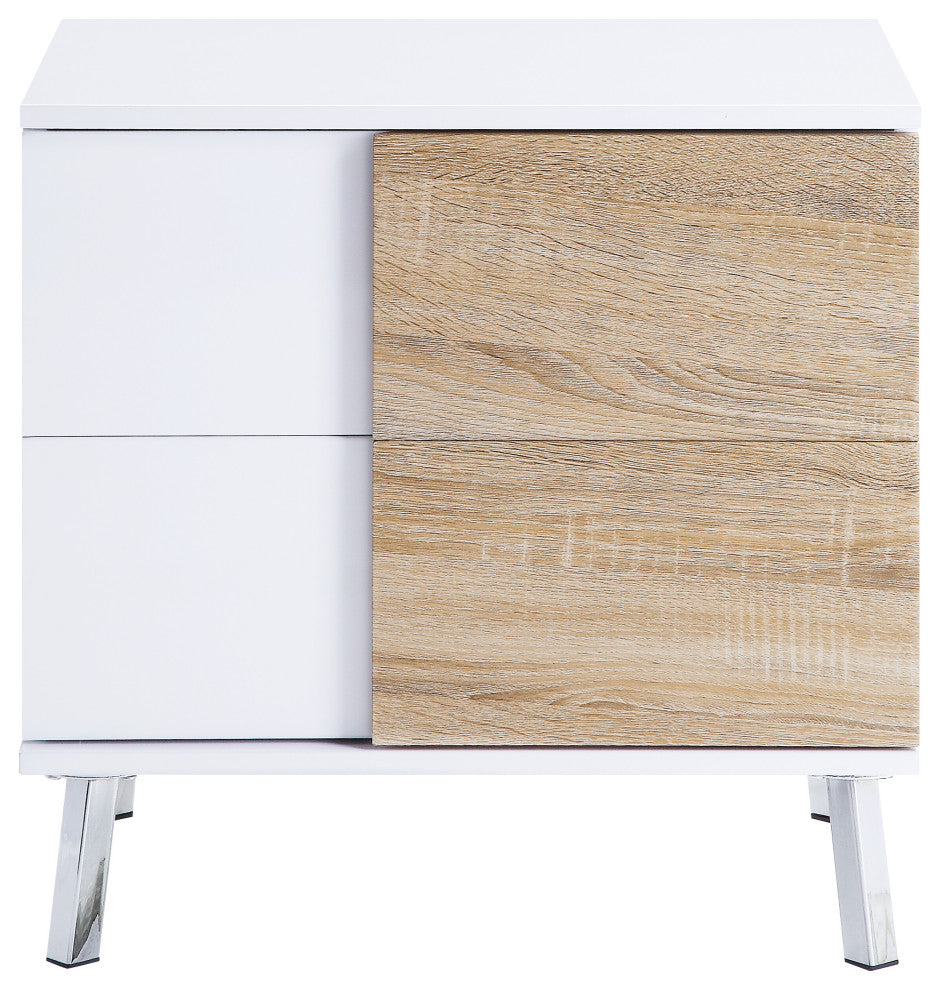 ACME Verux End Table, White High Gloss and