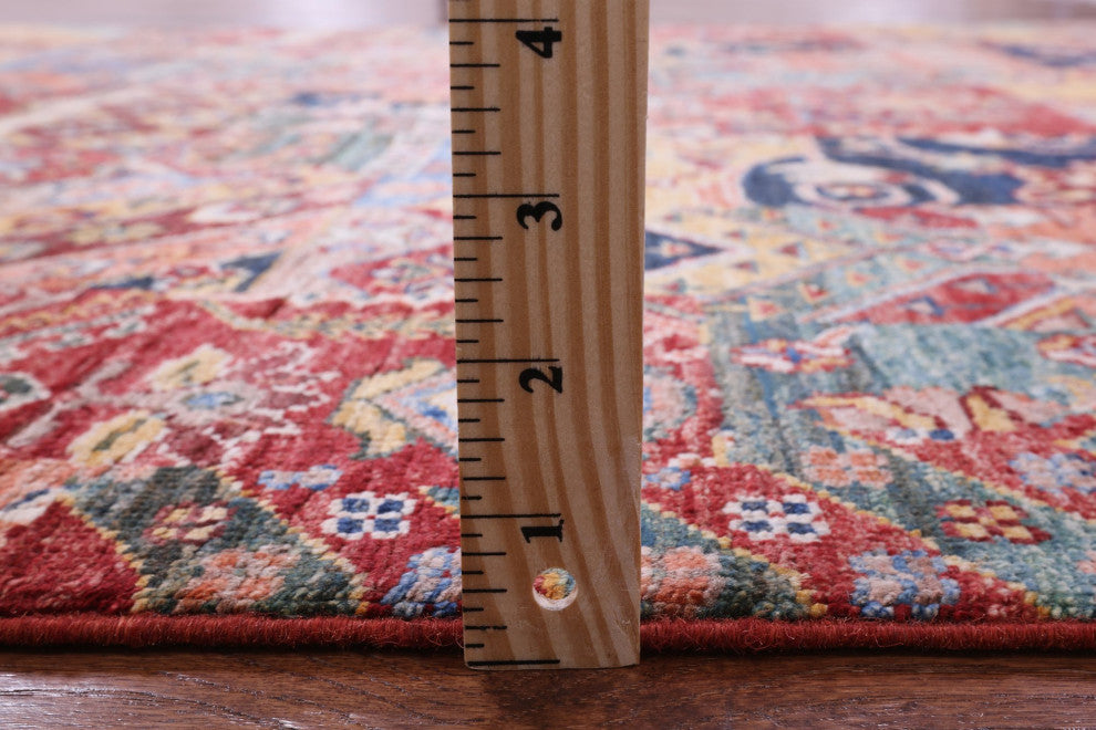 5' 8" X 7' 9" Hand Knotted Super Kazak Wool Rug Q10033
