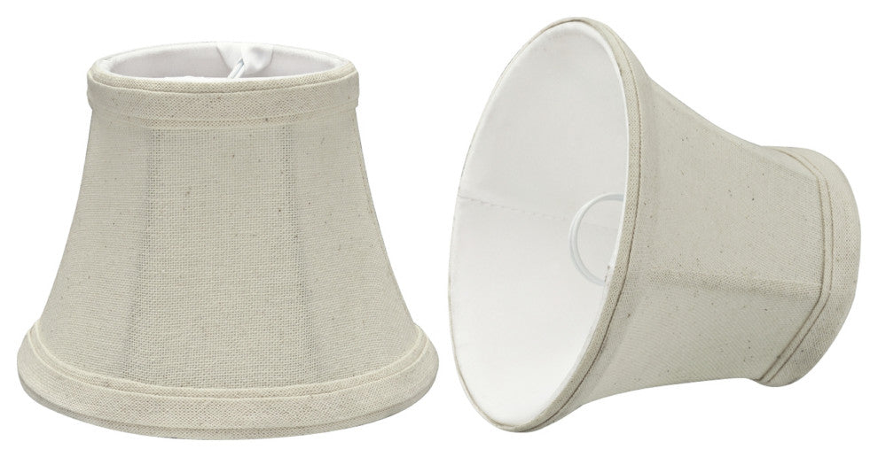 30004-2 Small Bell  Chandelier Clip On Lamp Shade Off White 3"x5"x4"