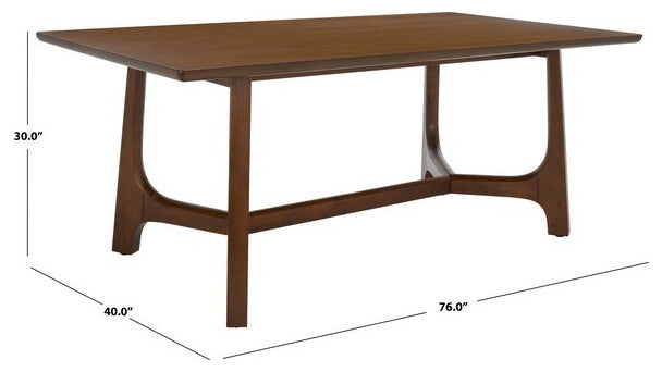 Safavieh Couture Adelee Wood Rectangle Dining Table Medium Oak