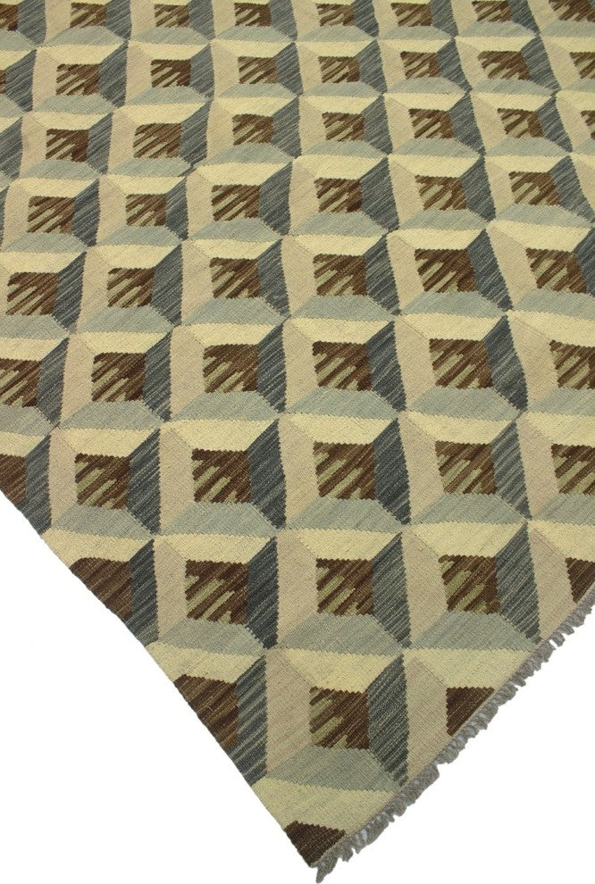 8'7x9'9 Winchester Kilim Birde Beige/Brown Rug
