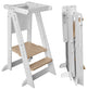 Little Partners Learn 'N Fold Learning Tower, Soft White With Natural