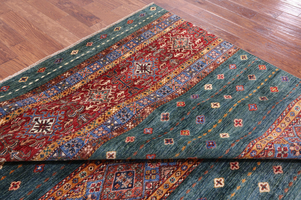 8' 3" X 9' 7" Khorjin Super Kazak Handmade Rug - Q12646