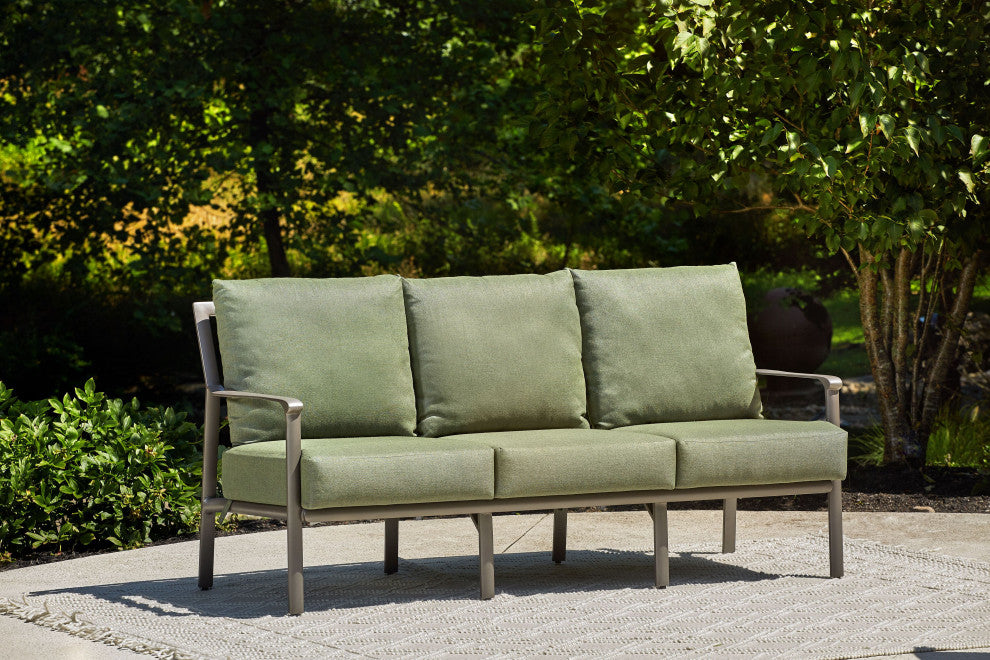 Aspen Cushion Outdoor Resort-Grade Sofa, Brown