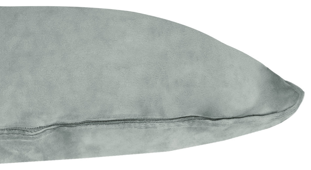 A1HC Soft Velvet Pillow Covers, YKK Zipper, Set of 2, Dove Grey, 12"x20"