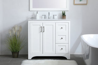 36" Single Bathroom Vanity, White