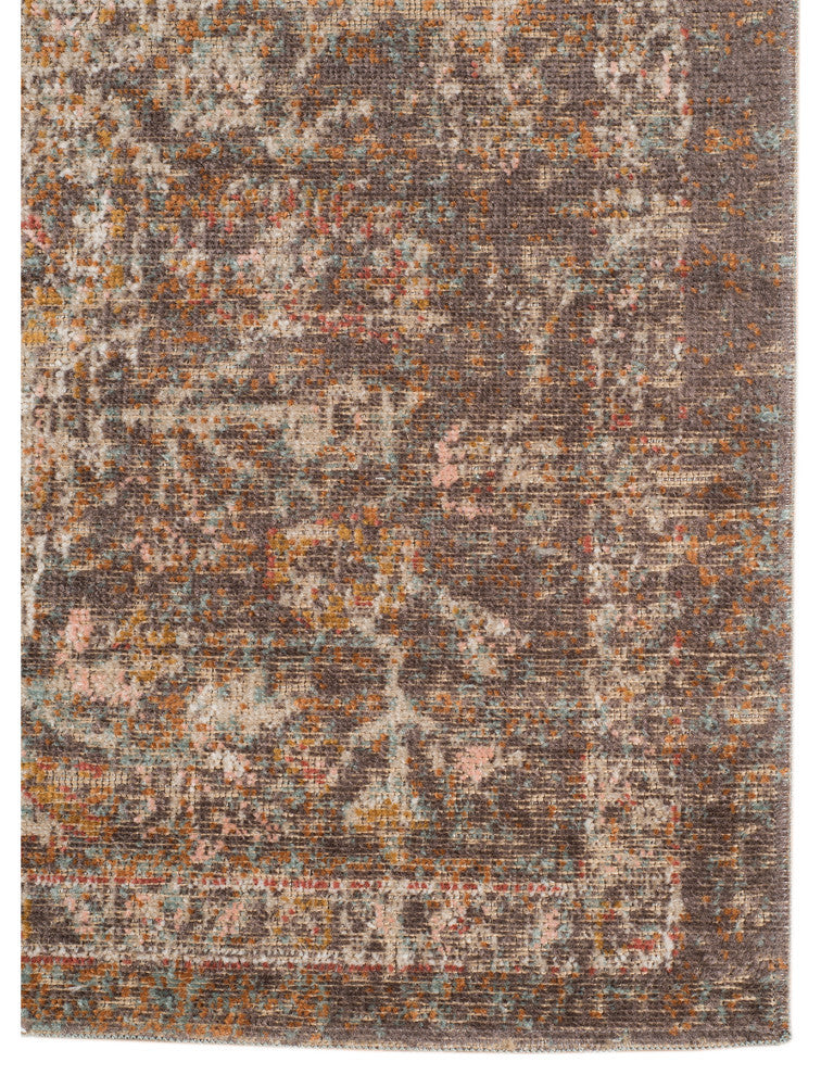 Eternal Lisbon Area Rug, Brown, 5'7" x 7'6", Medallion