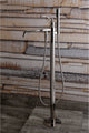 Kingston Brass Freestanding Tub Faucet With Hand Shower, Polished Nickel