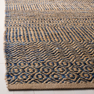 Safavieh Cape Cod Collection CAP309 Rug, Navy/Natural, 6' Square