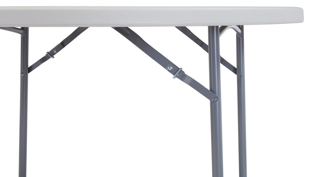 NPS 48" Heavy Duty Round Folding Table, Speckled Grey