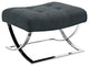 Modern Gray Slope Upholstered Fabric Ottoman