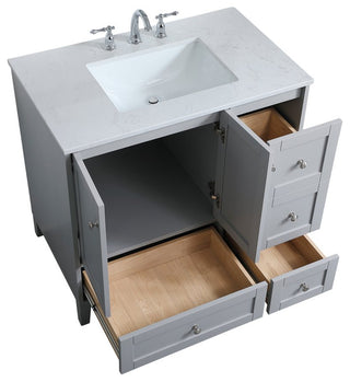22" Traditional Grey-Light Bathroom Vanity
