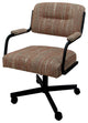 Swivel Tilt Kitchen Caster Chair with Wheels - M-110, Watusi Madder, Black