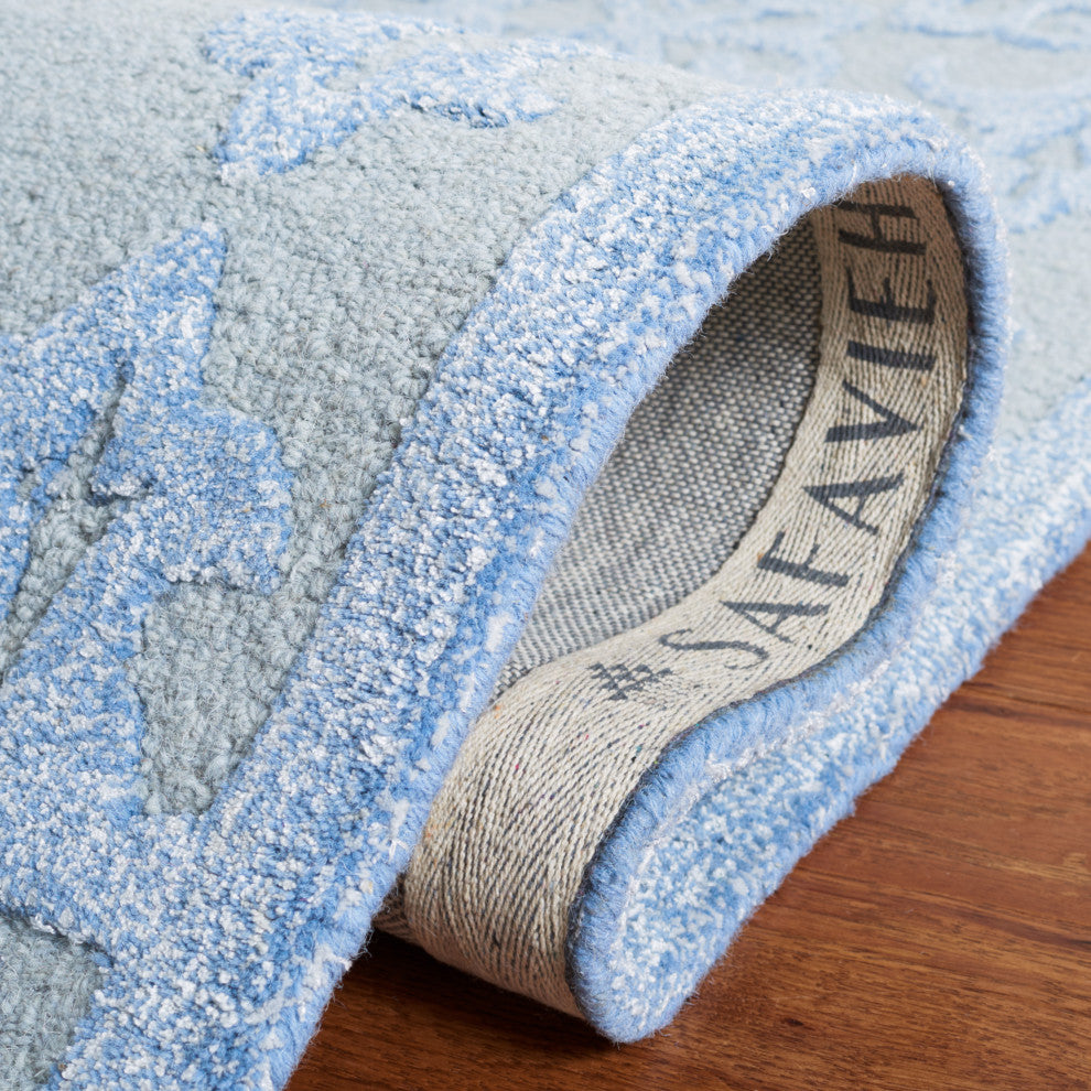 Safavieh Bella Bel127A Damask Rug, Blue, 2'6" X 4'0"