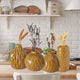 4 Piece Ochre Porcelain Table Vase Set