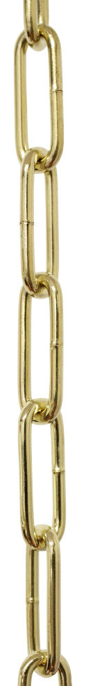 RCH Hardware Steel Standard Link Chandelier Chain, 72 Reel, Polished Brass, W32