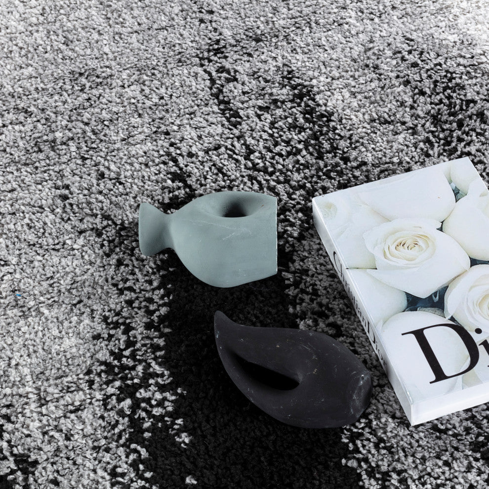 Noori Rug Shag Baxter Grey/Black Rug