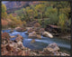 Virgin River Flowing Through Canyon In Autumn, Zion National Park, Utah, 24"x18"