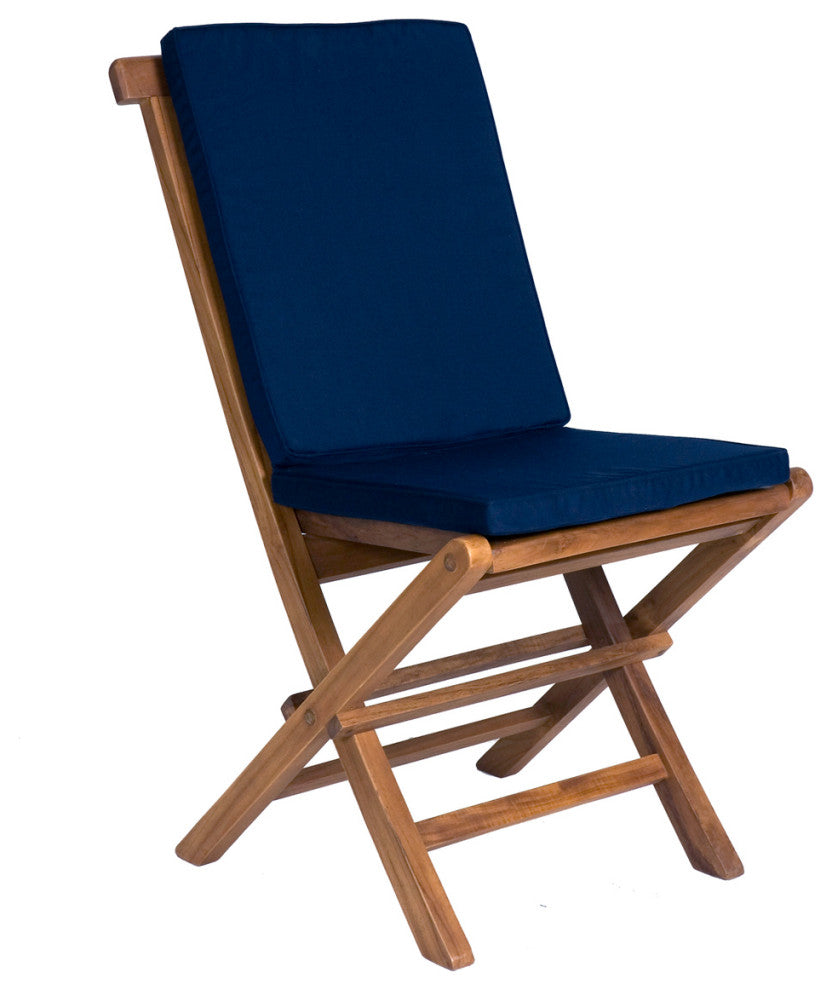 9-Piece Butterfly Folding Chair Set and Cushion, Blue