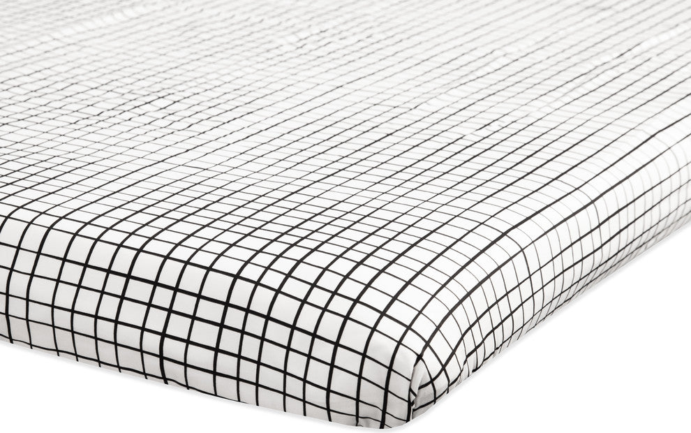 Babyletto Tuxedo Monochrome Grid Mini Crib Sheet