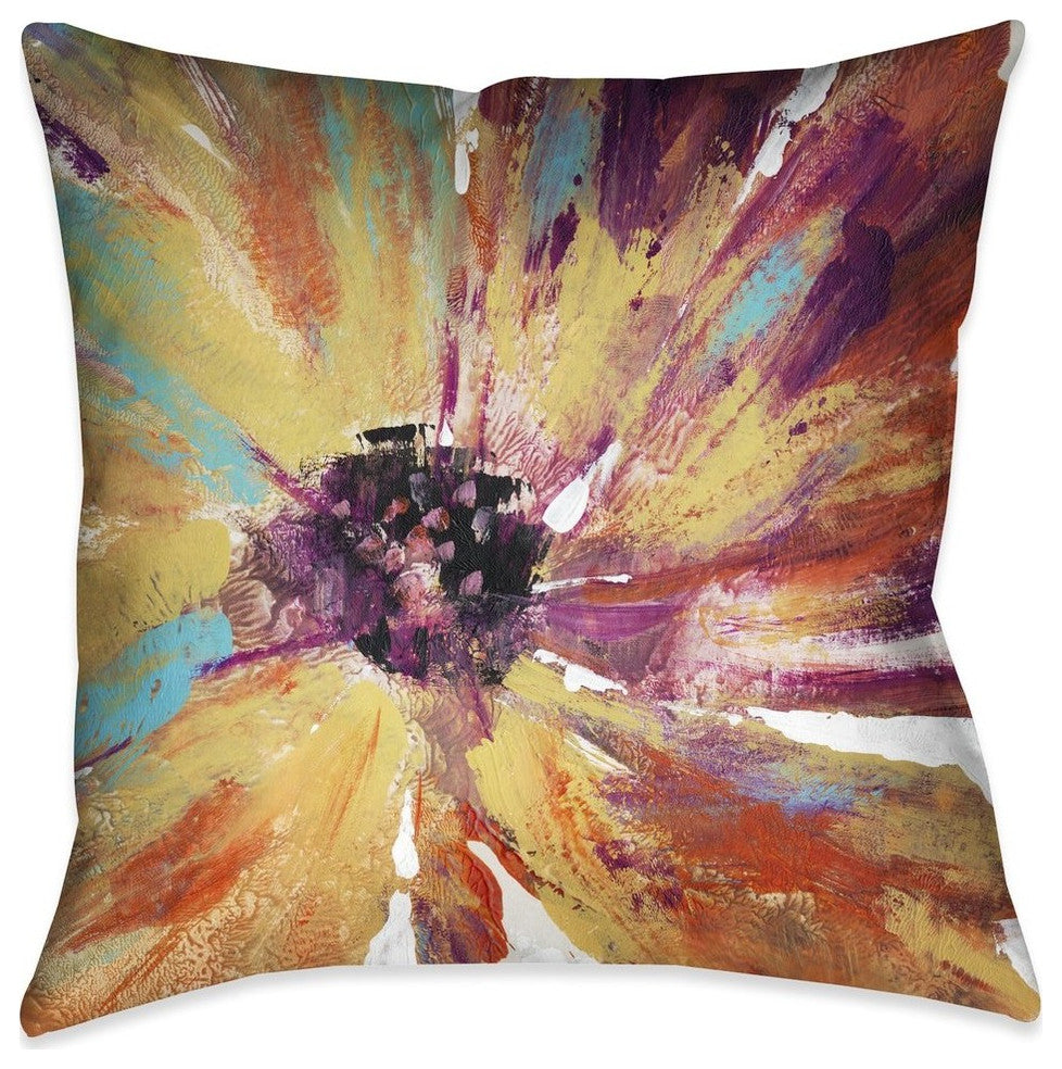 Laural Home Sunset Daisy 18" X 18" Indoor Decorative Pillow
