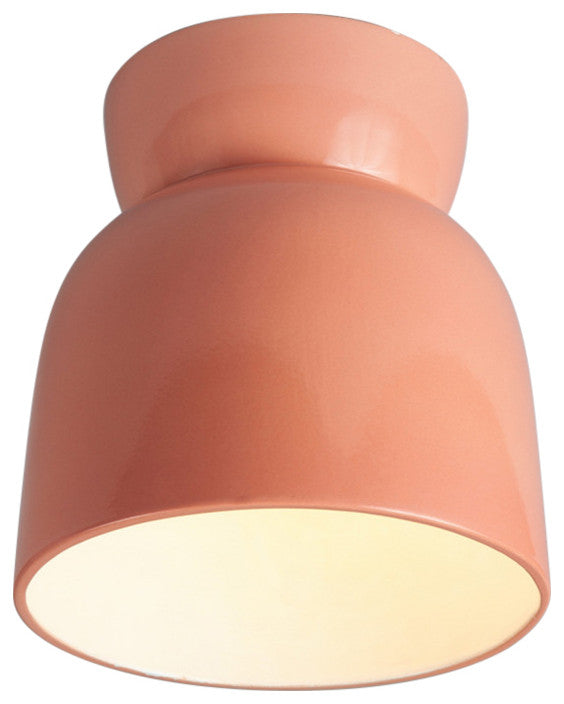 Hourglass Outdoor Flush-Mount, Gloss Blush, Led